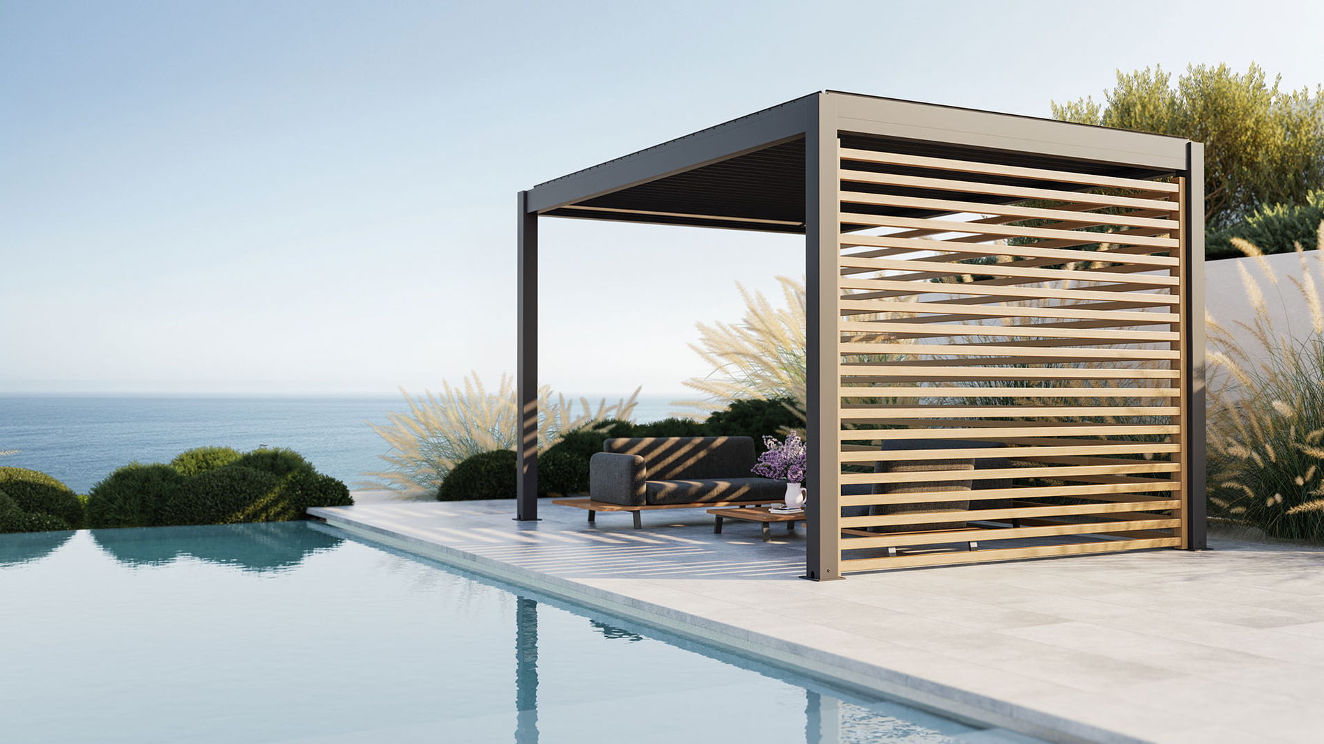 PERGOLIA LAMELLENWAND 2ER SET